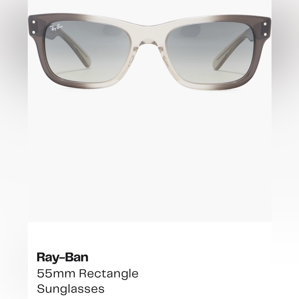 Ray-Ban Gray Gradient Rectangle Sunglasses - image 1